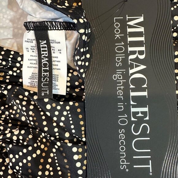 Miraclesuit Sz 14 Bronze Norma Jean Retro HiWaist Tummy Control Swim Bottom NWT - Picture 8 of 9